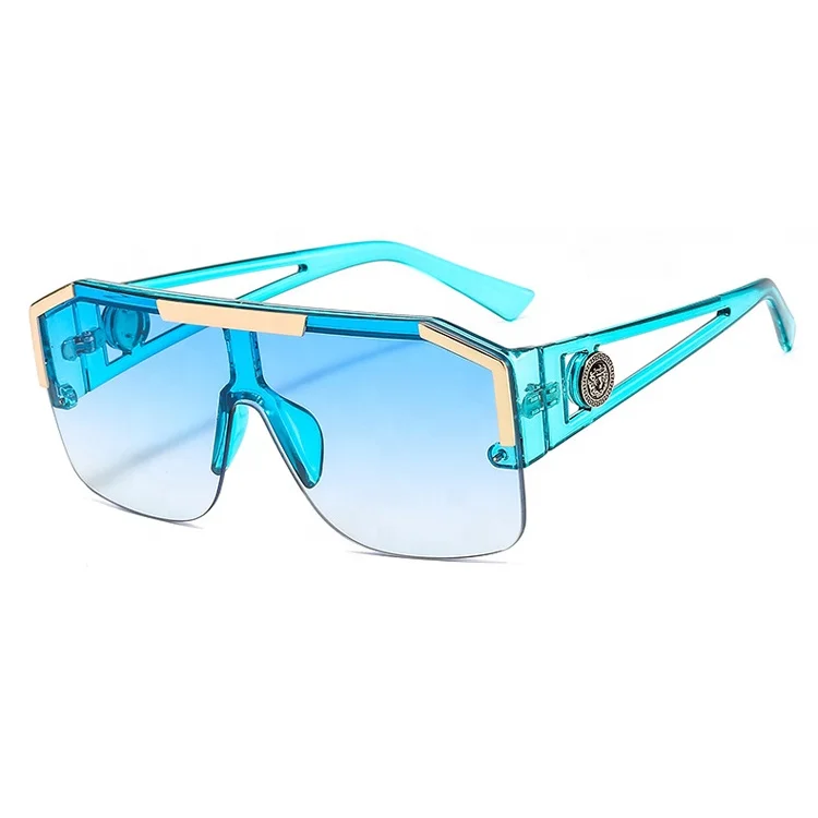 

DOISYER 2021 Fashion one piece lens decoration sun glasses sports trendy sunglasses womens 2020