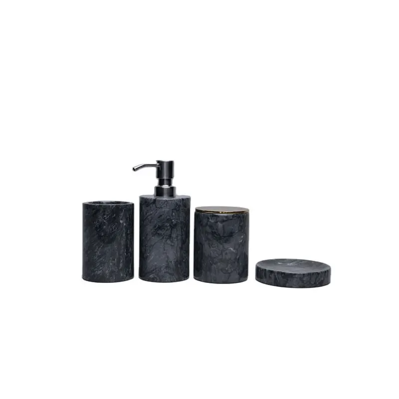

Hotel vanity top natural marble bathroom accessories set, Green/white/grey/beige