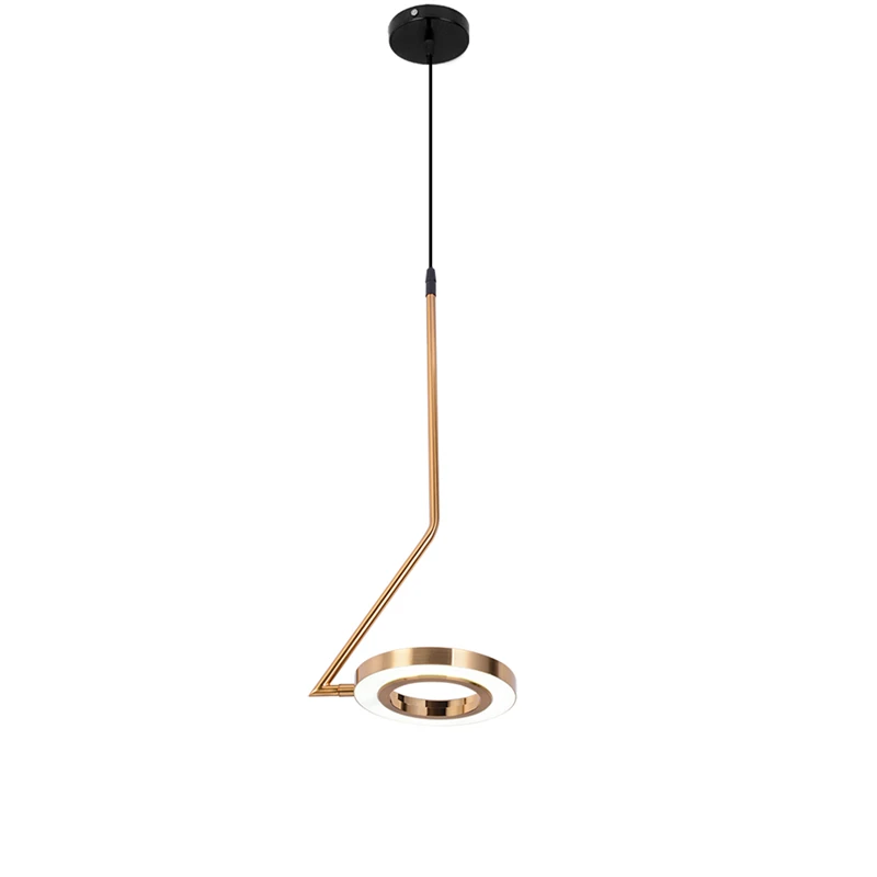 Gold Metal LED Fancy Lamp Contemporary Mid Century Modern Pendant Light