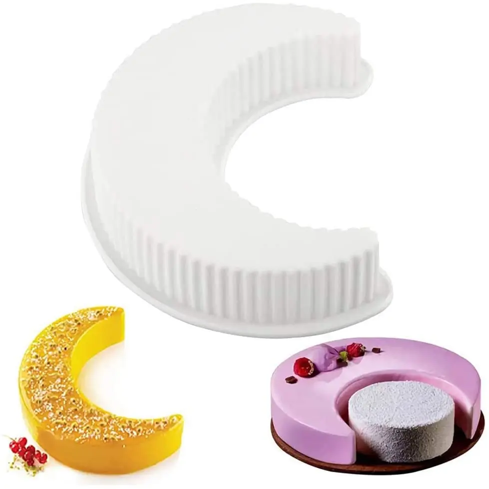 

3D Crescent Moon Shape Silicone Cake Pan Baking ramadan Mold Kitchen Bakeware Tools