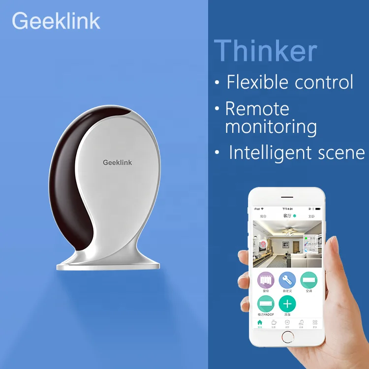Geeklink Thinker smart home iot gateway work with IR/RF control and sensors for security smart home gadgets
