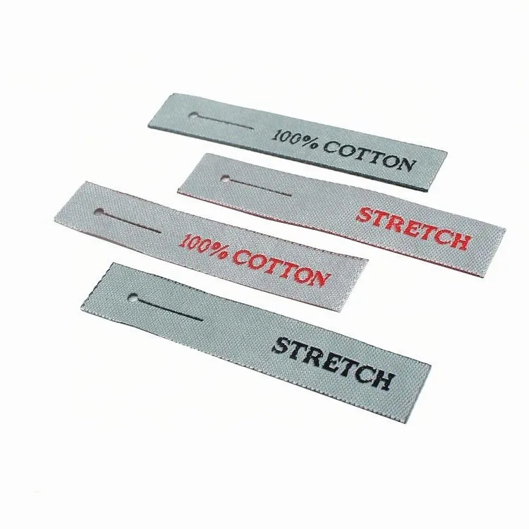 

Cheap Clothing Labels Maker Custom Private Design Logo Double Sided Woven Labels for Zipper Pullers, Follow pantone color chart