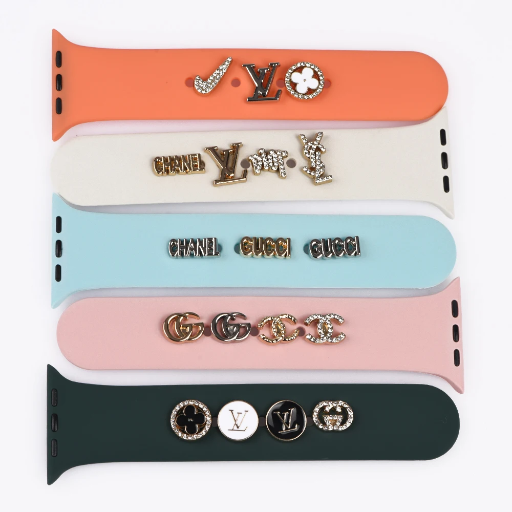 

Decorative Charms For Apple Watch Band Bracelet Metal Leg Decorative Nails For Iwatch Sport Strap Ornament Accessories, Multi-color optional or customized