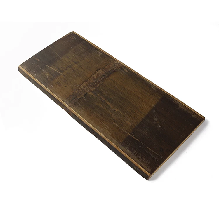 

Promotion Antique Bamboo Cutting Chopping Serving Board with OneSide and Two Edges Carbonized, Natural