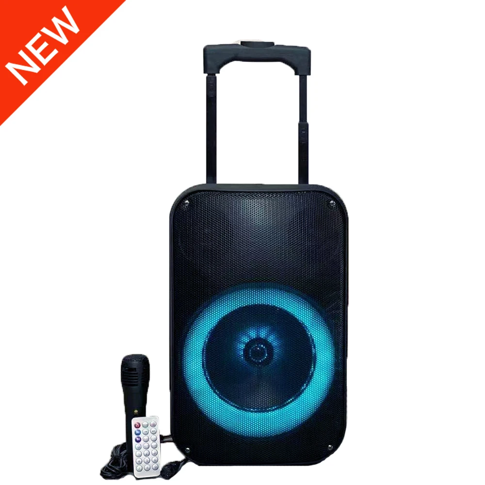 

QS-2812 New Design DJ Speaker KIMISO 8 Inch Big Rrolley Speaker With LED Screen