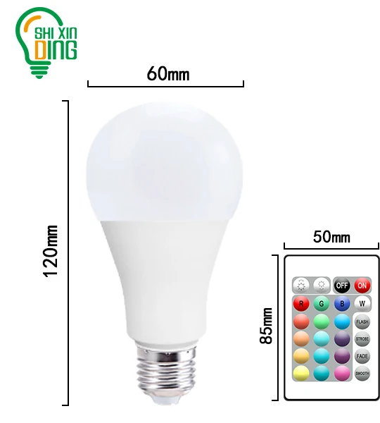 RGBW Spotlight + IR Remote Control E27 LED 16 Color Changing RGB Magic Light Bulb Lamp