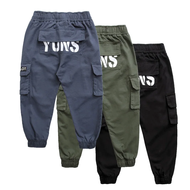 DRDDJN1808B1133 Safari Style Boy Pants Spring Autumn Kids Long Pants Fashion Design Children Trousers