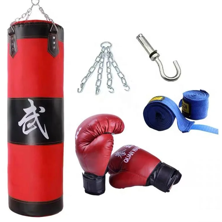 

High Quality Pugilism Free Standing Workout Heavy Duty Sand Bag Punching Boxing Bag, Black, red, green