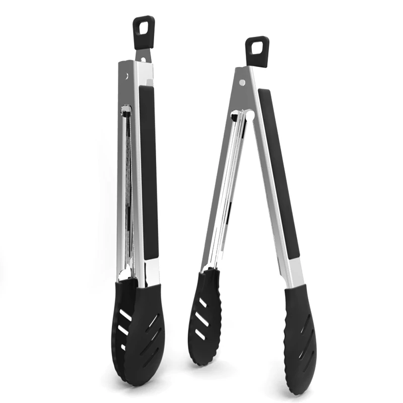 

2022 kitchen accessories multifunctional kitchen cooking food slip tong stainless steel kitchen tongs silicone food tongs