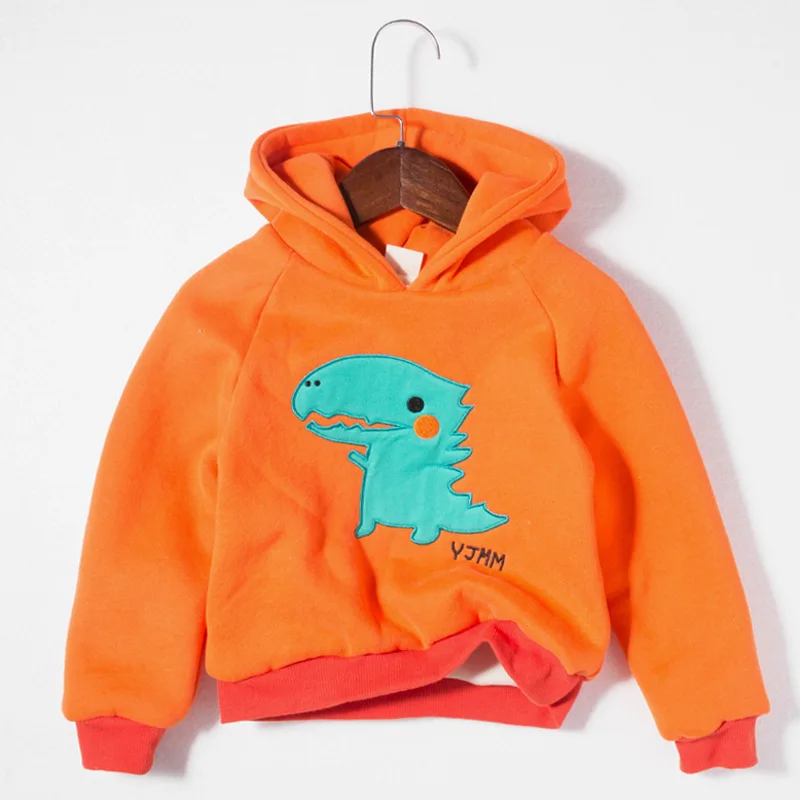 

Autumn And Winter Children's Sweater Cartoon Hooded Plus Velvet Padded Top