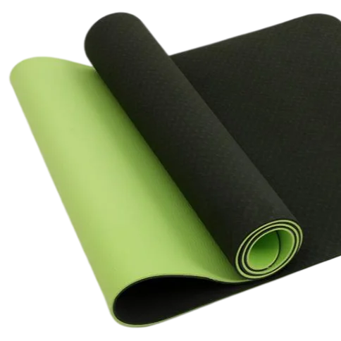 

gym equipment green color 6 mm Customized TPE Yoga Mat anti slip exercise 72"L x 24"W wenbinlong, As the picture