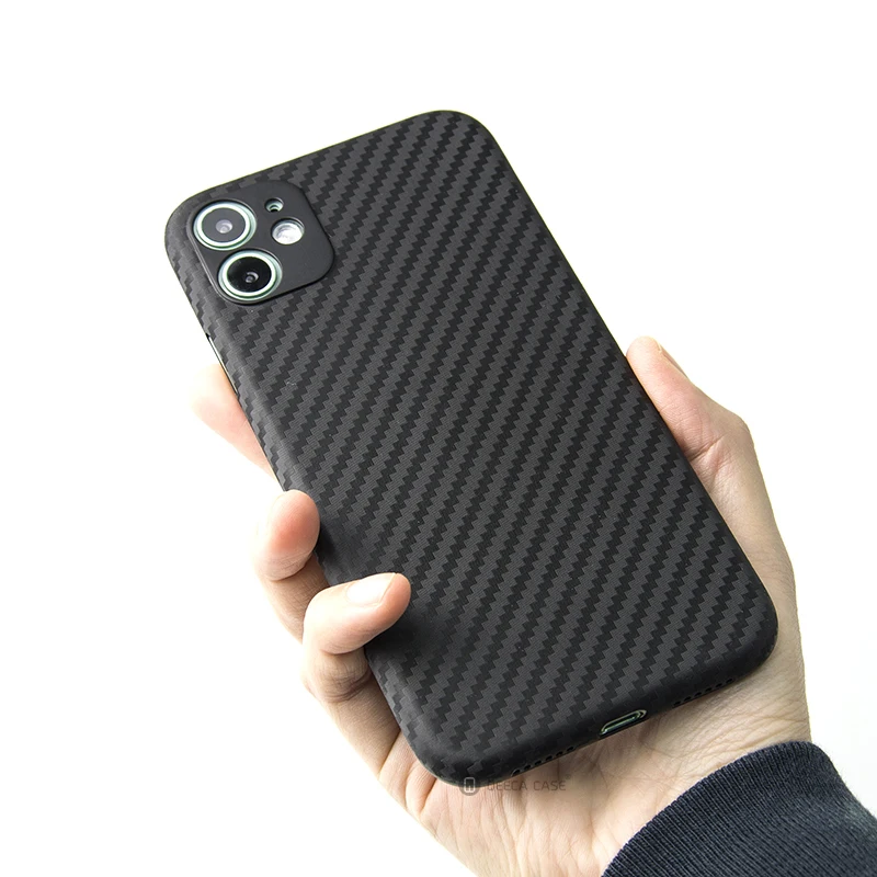 Slim Black Carbon Fibre Pattern Phone Case for iPhone 7 8 Plus X XS Max XR 11 Pro Carbon Fiber Case