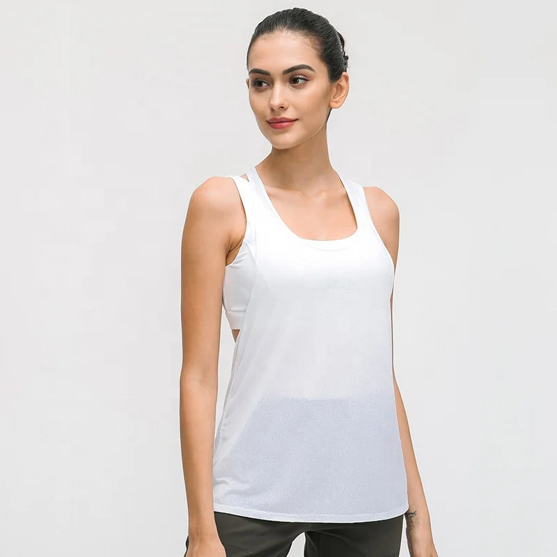 

New high strength shock proof sports bra women's breathable loose vest one piece work back gym Wear Fashion Tank Top for Women