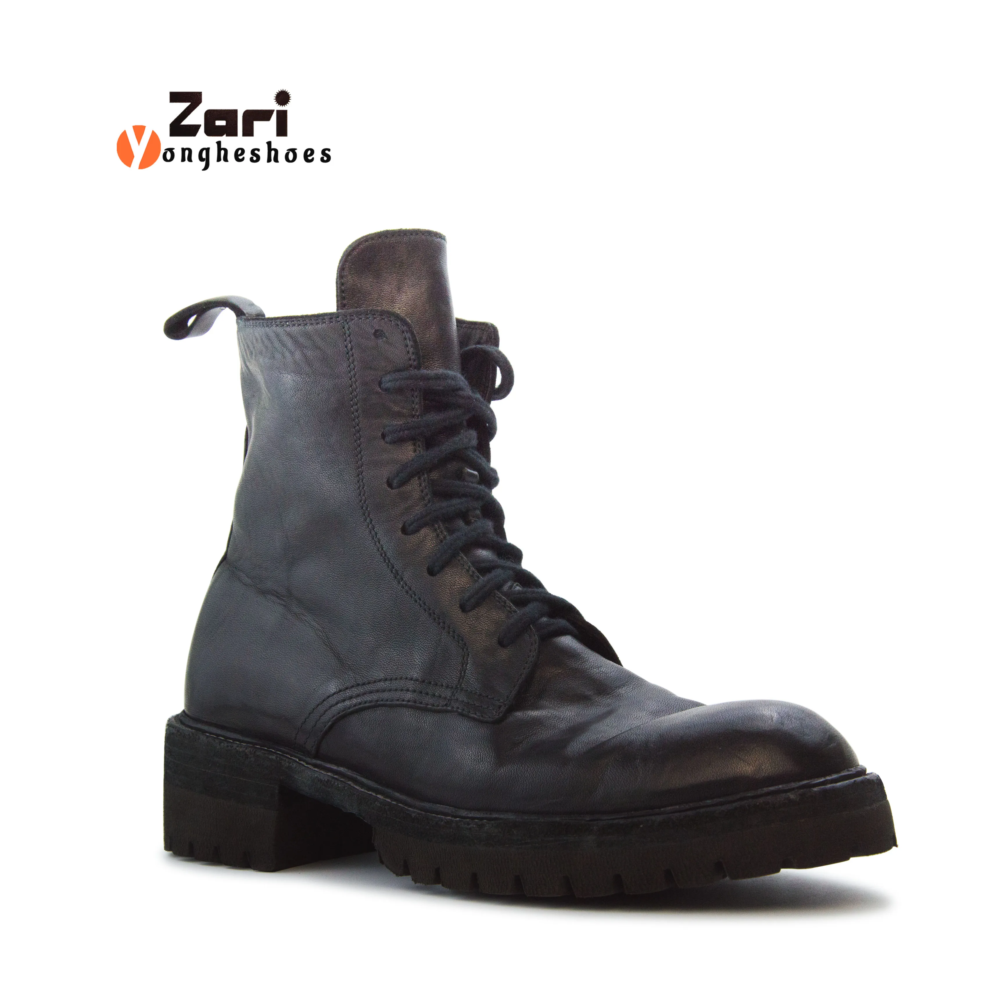 

High-end Goodyear Welt Boots Leather Outsole Zipper goodyear boot shoes For Men, Customizable