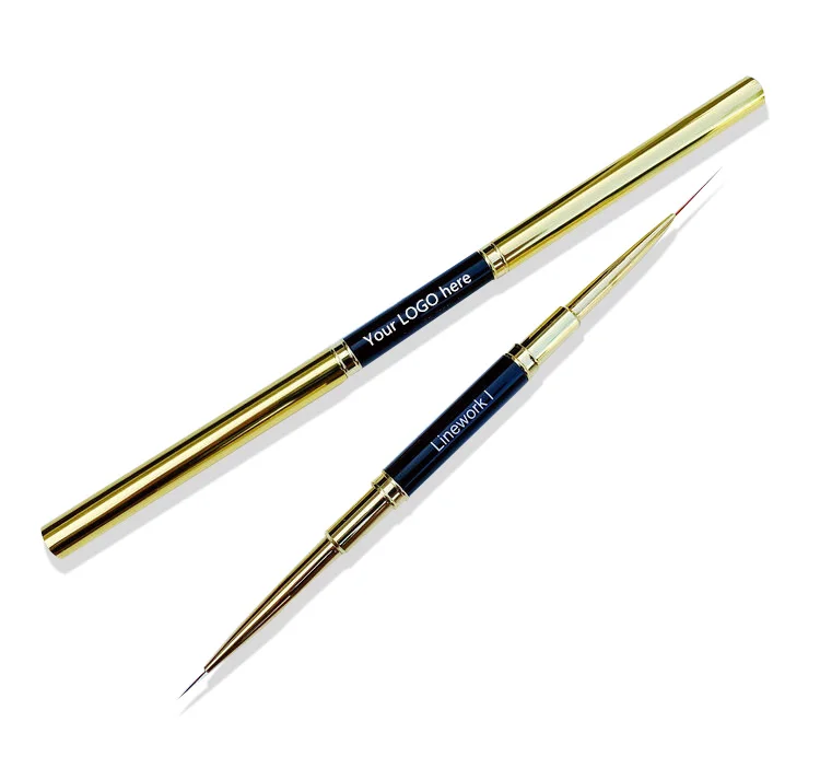 

2021 natural 3D design brush nail art liner brush two side nail art brush set new design
