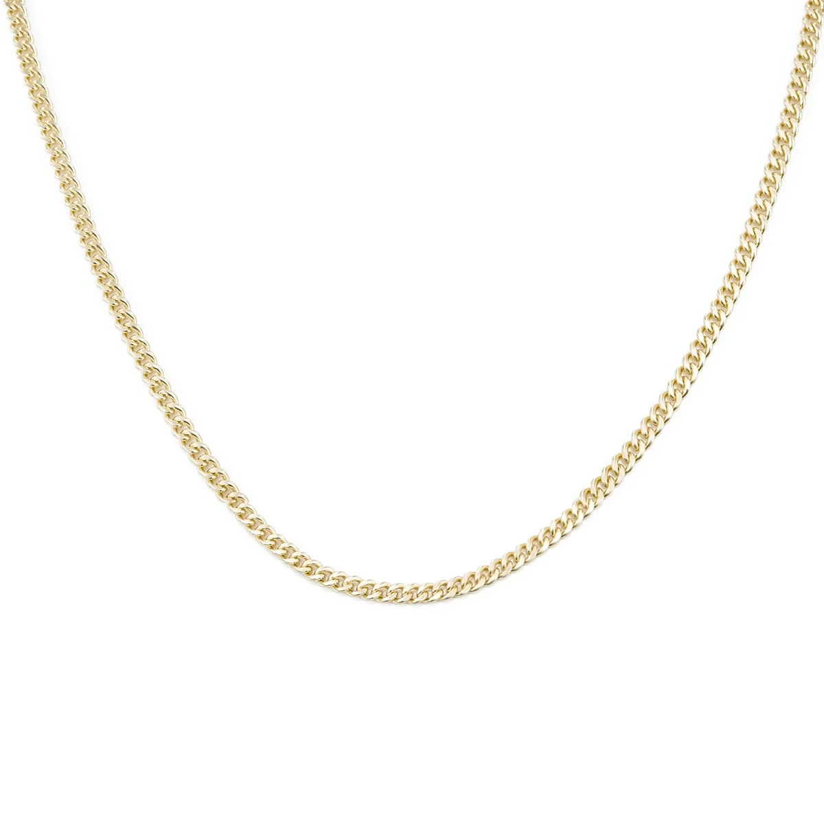 

Bohemian statement jewelry 925 sterling silver curb link chain choker necklace