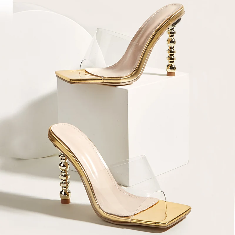

Crystal heel Rhinestone strap high heels 2022 new Amina