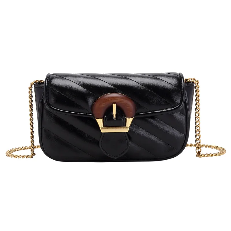 

BG-0272 New Fashion Simple Korean Female Bag Trend Messenger Hand Bag Ins Niche Embroidered Custom Temperament Retro Chain Bag, 3 colors