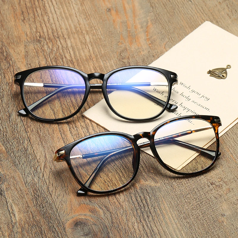 

Wholesale Retro Fashion Pc Metal Frame Optical Glasses Unisex High Quality Anti Blu Ray Glasses