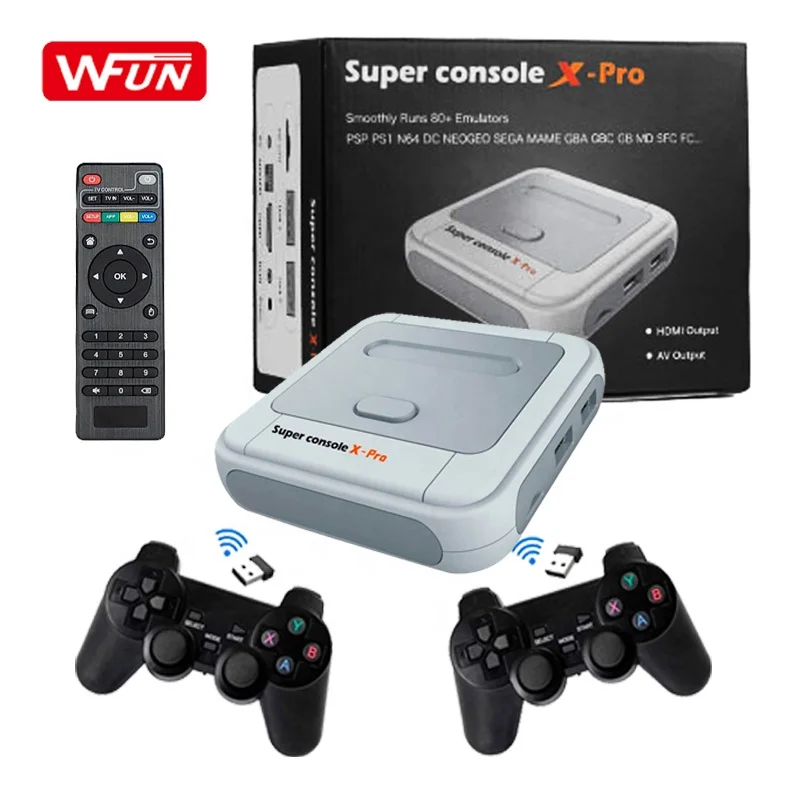

S905X WiFi 4K HD Super Console X Pro 50+ Emulator 30000+ Games Retro Mini TV Box Video Game Player For PS1/N64/DC