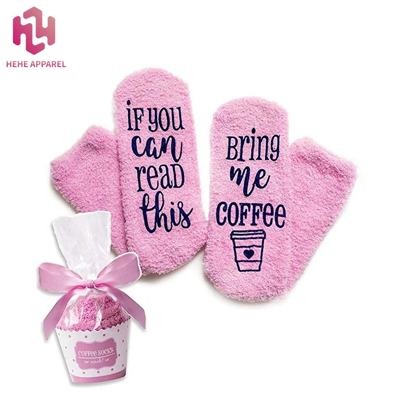 

HEHE Calcetines Para Mujer Foot Socks Women Fuzzy Wine Socks with Cupcake