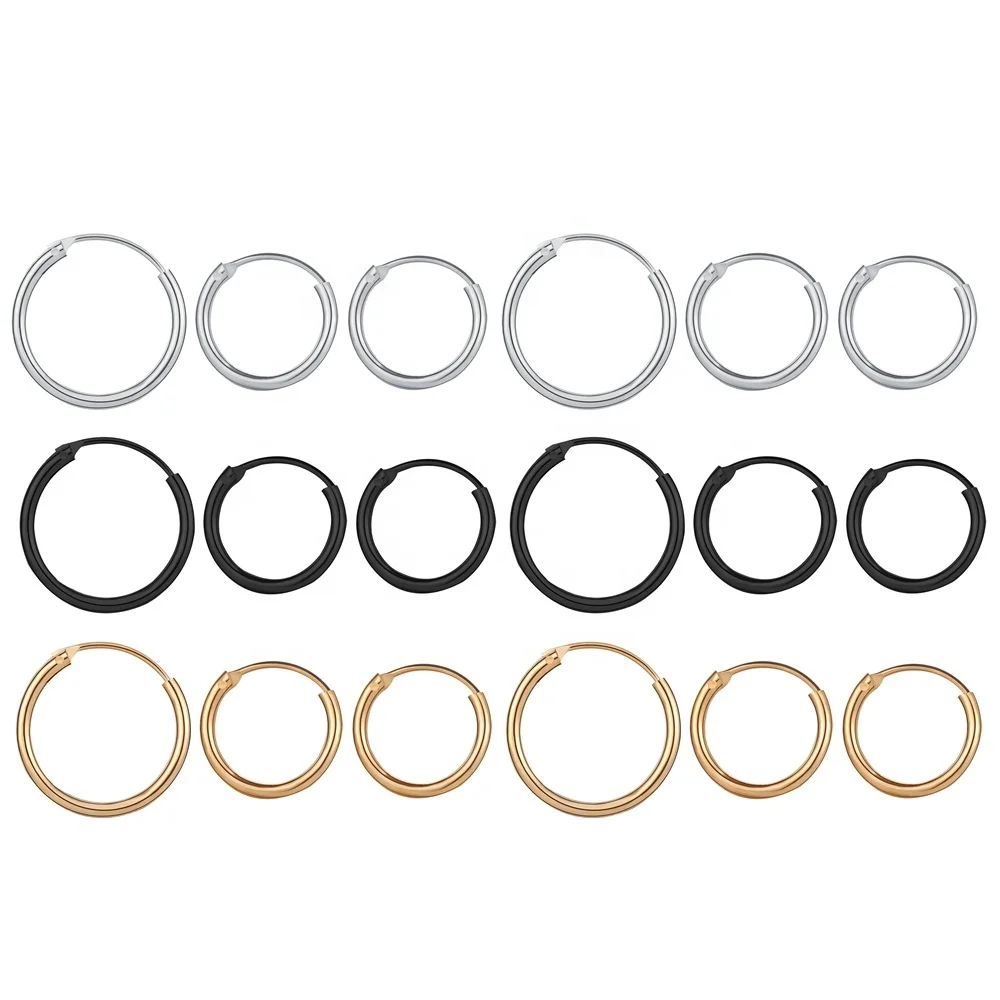 

Fashion Simple Girl Earrings Metal Small Ring Creative Punk Hip Top High Quality Gold Plated Ear Rings For Women