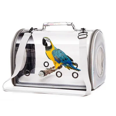 

Advocator OEM/ODM Pvc transparent laser big out door parrot bird cage with Removable stick, Customized color