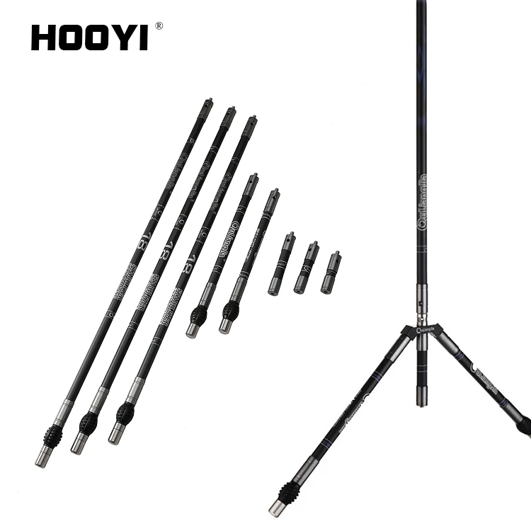 

Recurve Bow Stabilizer Pure Carbon Full set with V-bar, Black