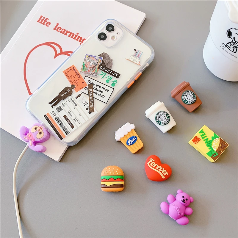 

Promotional Gadgets Cute Animal Bite Cable Protector for iPhone USB Cable Protector Charging Cord Protector, Colorful
