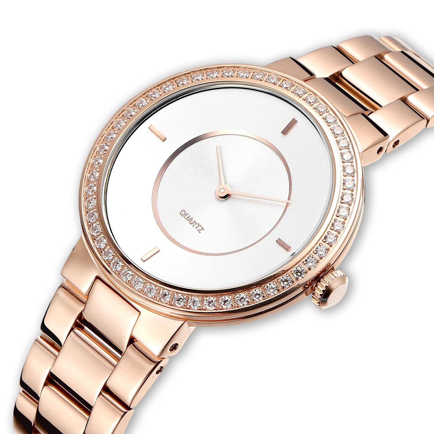 

Reloj Mujer Rose Gold Bracelet Woman Watch Quartz Movement Water Proof Wrist Watch Luxury Rhinestone Ladies Watch Women, Customized colors accepted