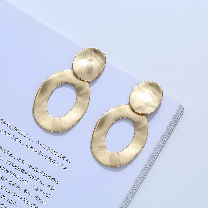 

Alloy Geometric Round Earrings Drop Dangle Earrings Hoop Disc Earrings, Gold/silver