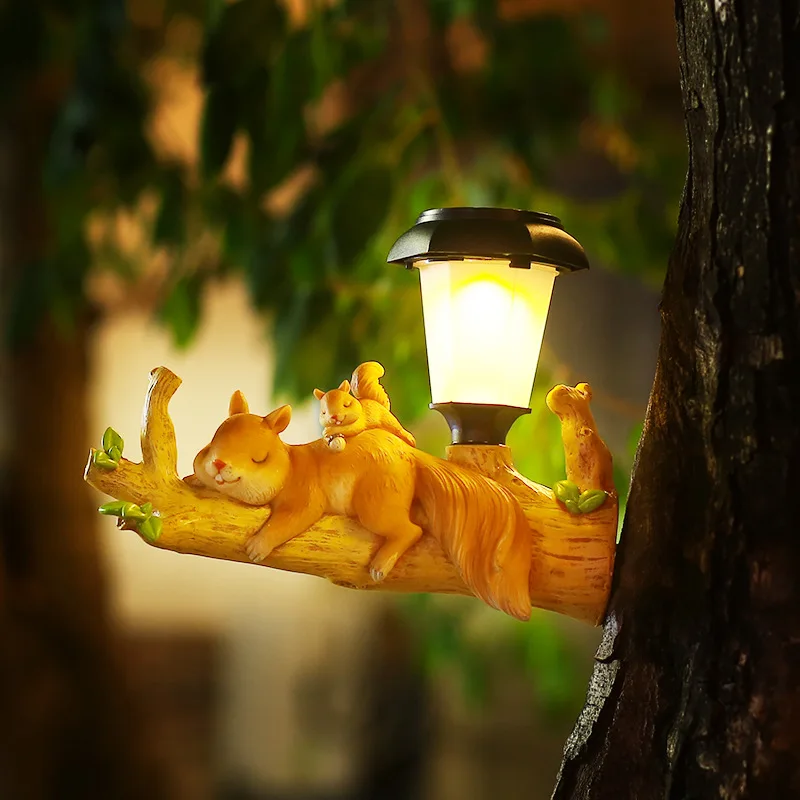 

New Garden LED Solar Lights Squirrel Sloth Hanging Lights Outdoor Lamp