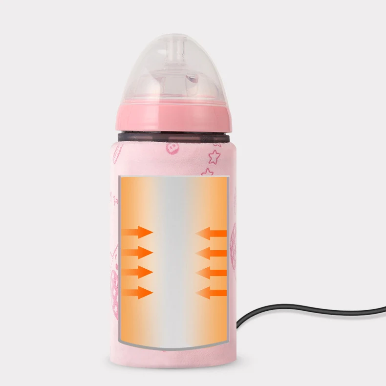 

Portable Travel Milk bottle Warmer Quickly Baby Nursing Bottle USB Heater, Pink/blue