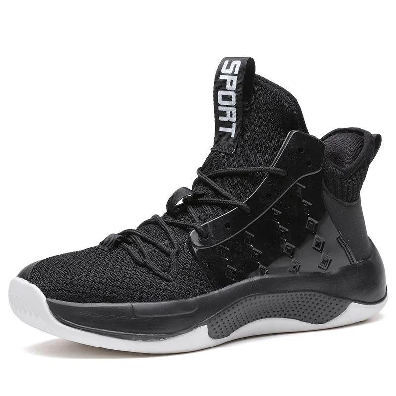 

Mens Damping Basketball Boots Teens High-top Actual Combat Basketball Sneakers Black Basket Homme Gym Training Shoes, 3 colors