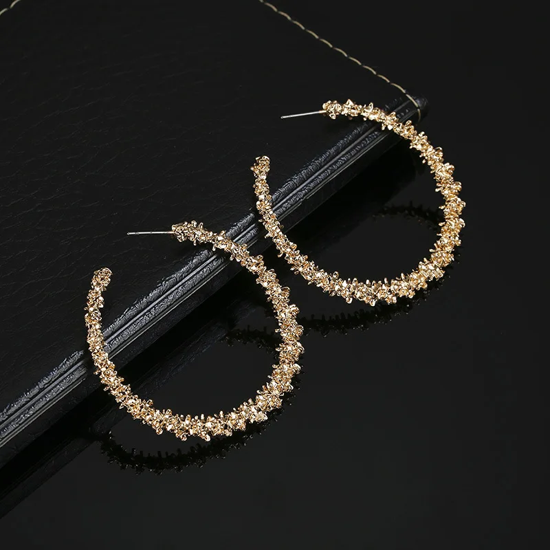 

free sample 14k yellow metal gold hoops earrings