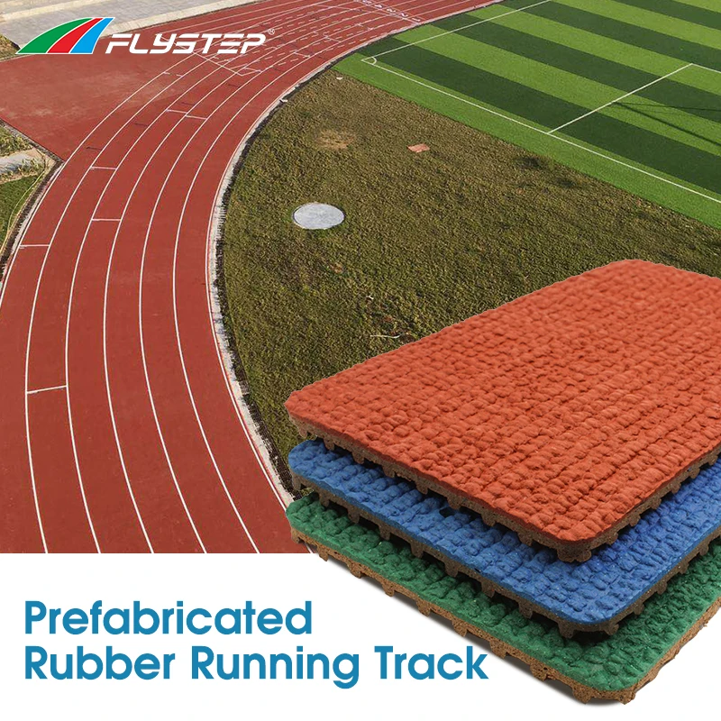 

China prefabricated rubber running track for stadium school pavements