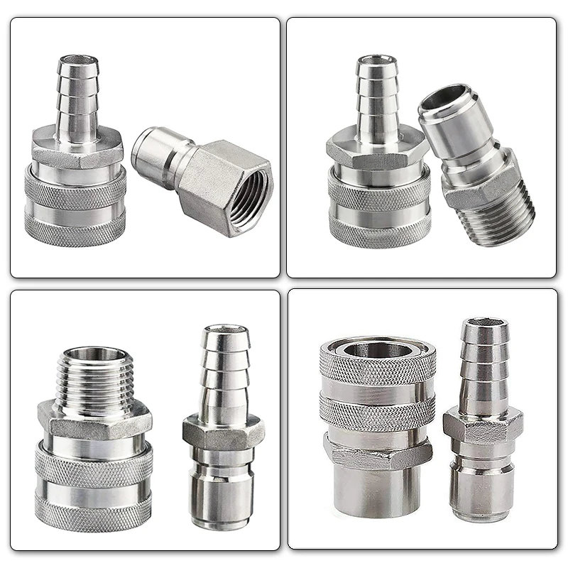 1/2"bsp Beer Quick Disconnect Set 1/2 " Barb 304 Stainless Steel Quick