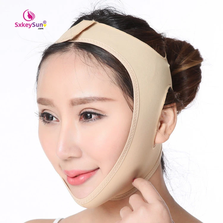 

Facial Thin Face Slimming Bandage Skin Care Belt Shape And Lift Reduce Double Chin Thining Band, Brown