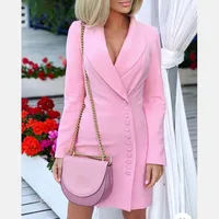 

Autumn Winter Suit Blazers Women Casual Women Jackets Elegant Long Sleeve Blazer Dress Outerwear Y12620