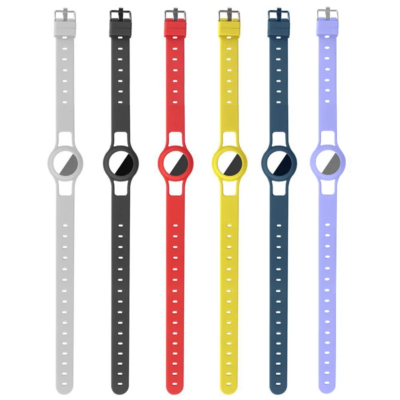 

2021 new design dog gps tracker protective case for airtag pet collar soft silicone anti-lost cover for airtag, 10 colors