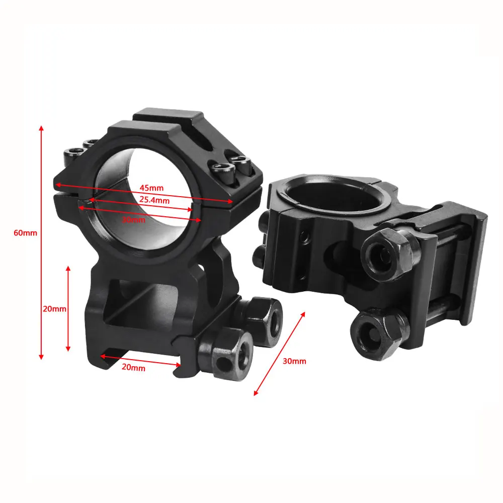 Details about   WESTHUNTER Universal Tactical Rifle Scope Mounts 25.4MM/30MM Dual Rings Full 