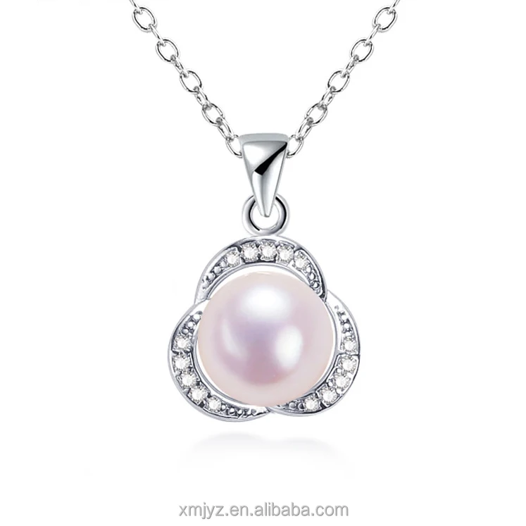 

Certified Zhujiyuan Origin Natural Freshwater Pearl Necklace Clover Flower Pearl Pendant Choker Jewelry Cross-Border Hot