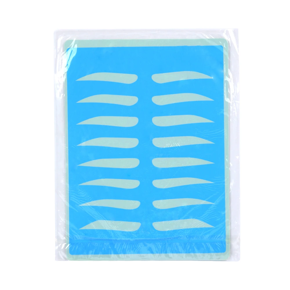 

CTT030 Korean style Straight Eyebrow Practice Skin Thick Eyebrows Tattoo Rubber Skin for Permanent Makeup Training, Blue