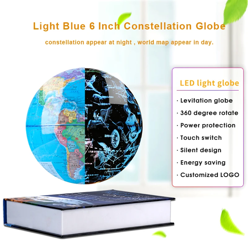 
Book item 6 inch magnetic levitation floating globe souvenir items sever souvenir gift promotional 