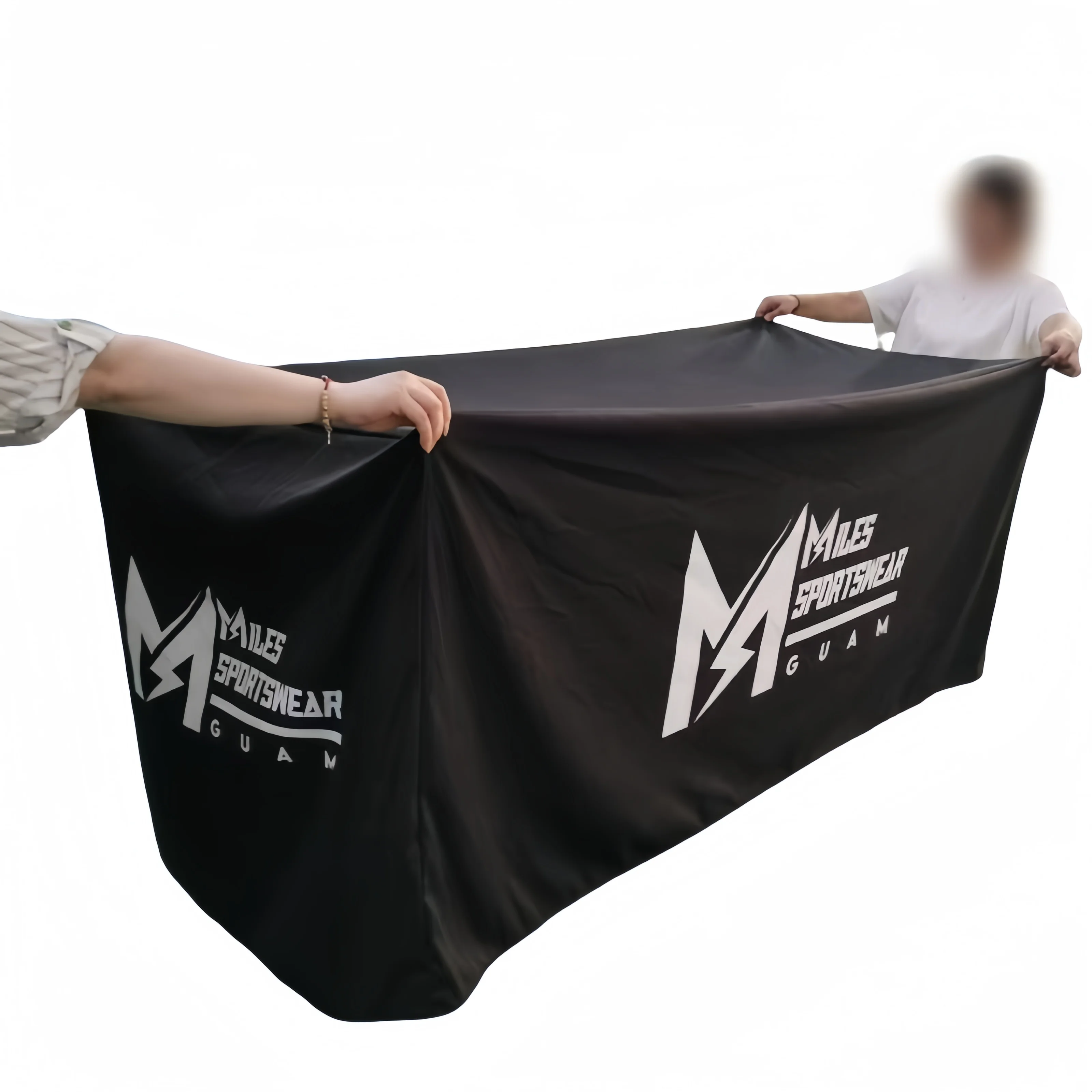 Best Selling Custom Knitted Fabric Reusable Dye Sublimation Printed Joyous Pattern CMYK 4 Color 4/6/8ft Fitted Full Tablecloth