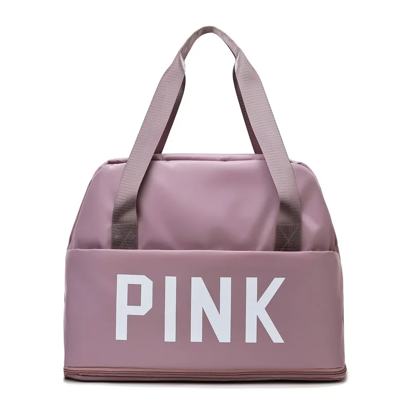 

Fashion large capacity high quality waterproof girls pink gym sports travel shoulder tote bags women handbags, Black,pink,gray,purple,dark purple