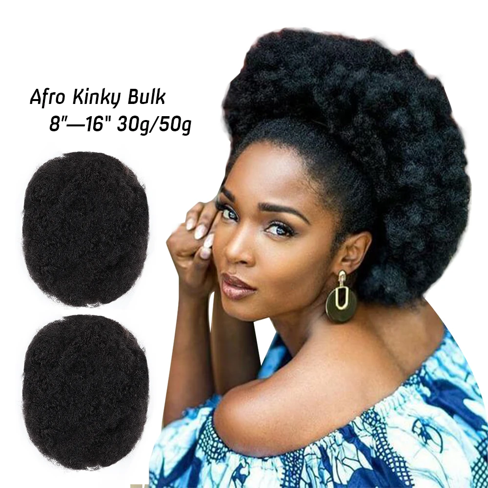 

HEFEI VAST Indian Brazilian Crochet human 30g/50g afro kinky bulk hair extension for human hair locs afro kinky human hair bulk