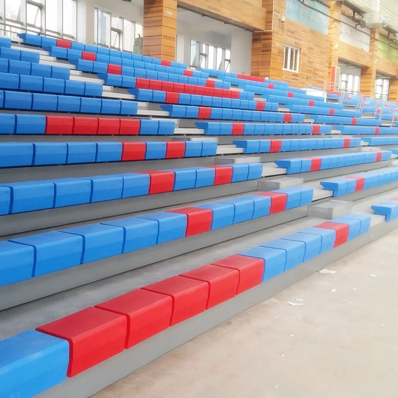 

Portable telescopic Bleachers seating moveable steel Material Stand gym Fixed telescopic bleachers bench