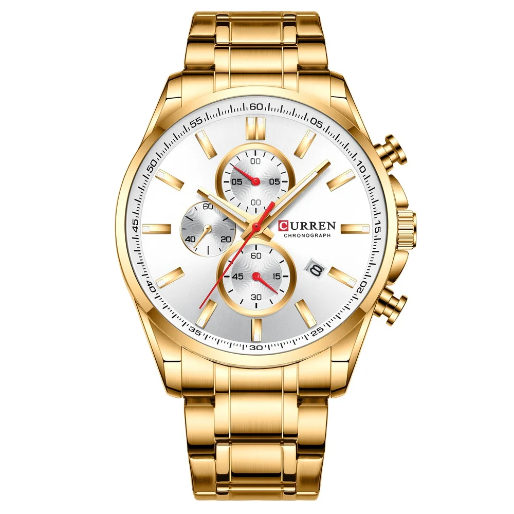 

Curren 8368 Men Quartz Sport Watch Chronograph Watches Military Wristwatch, 5 colors