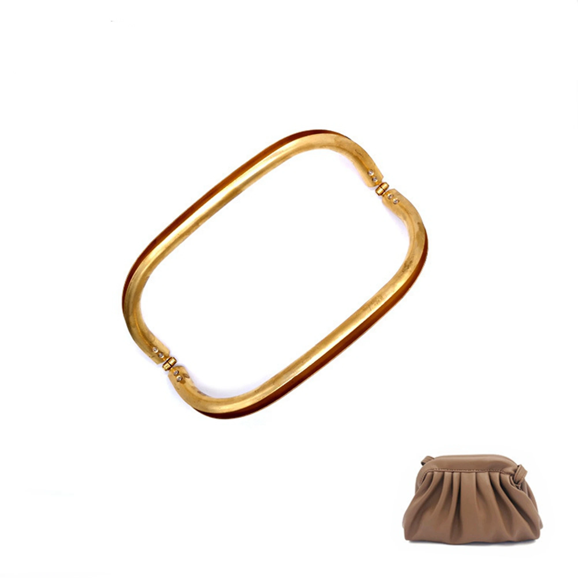 

High Quality Handbag Accessories Long Strong Metal Bag Internal Flex Frame, Gold